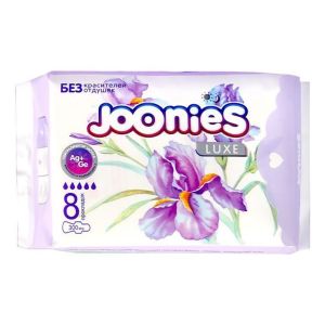 JOONIES LUXE Прокладки женские одноразовые ночные, 8 шт