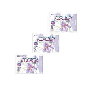 JOONIES LUXE Прокладки женские одноразовые ночные, 8 шт.*3