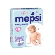 Подгузники детские MEPSI, L (9-16кг), 18 шт.