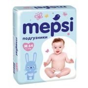 Подгузники детские MEPSI, M (6-11кг), 64 шт.