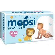 Подгузники-трусики детские MEPSI, М (6-11 кг), 28 шт.
