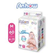 Подгузники детские Anhow, M (6-11кг), 60 шт