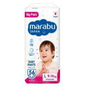 Подгузники-трусики MARABU Big Pack, L (9-14 кг), 56 шт