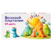 Пластилин для детской лепки «Восковой пластилин 24 цвета»