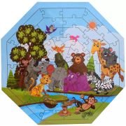 Пазл фигурный «Зверята» 52 элемента, дерево