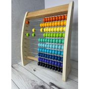 Счеты деревянные 10 разрядные 24см, дерево, 3+