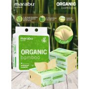 Салфетки бумажные MARABU Organic bamboo 3 слоя, 128х180мм, спайка 3 штуки по 130шт
