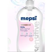 Гель для мытья посуды без запаха Sensitive MEPSI, 0,5л