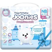 JOONIES Premium Soft Подгузники, размер NB (0-5 кг), 24 шт.