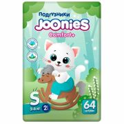 JOONIES Comfort+ Подгузники, размер S (3-6 кг), 64 шт