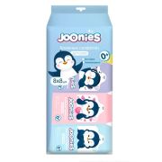JOONIES Салфетки влажные детские МИНИ, 8 шт.*8 УП В СПАЙКЕ