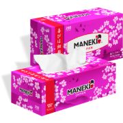 Салфетки бумажные «Maneki» SAKURA с ароматом сакуры, 2 слоя, белые, 250 шт/ кратно 3