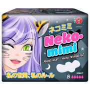 Прокладки гигиенические женские Maneki, ночные, серия Neko-mimi, 280 мм, 8 шт