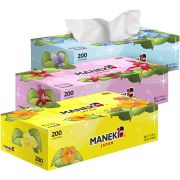 Салфетки бумажные «Maneki» Dream 2 слоя, белые, 200 шт/ кратно 3