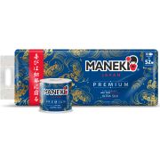 Бумага туалетная «Maneki» OCEAN 3 слоя, 280 л., 39.2 м, гладк., бел. с аром. океан.бриза, 10 р/упак