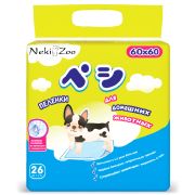 Пеленки для домашних животных «NekiZoo» гигиенич. впитывающ., одноразовые, р-р 60х60см, 26 шт./упак