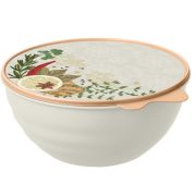МИСКА С КРЫШКОЙ С ДЕКОРОМ WAVE 3,7Л (Светло-серый)