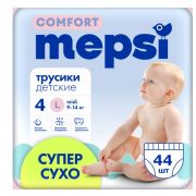 Подгузники-трусики детские MEPSI Comfort, L (9-14 кг), 44 шт