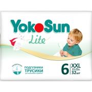 Подгузники-трусики ультратонкие YokoSun Lite, XXL (15-23 кг), 32 шт
