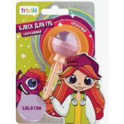 Детский блеск для губ, цвет сиреневый, 3+, TRIXIKI Бабл гам