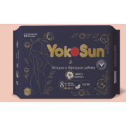 Гигиенические женские прокладки YokoSun, ночные, 8 шт.