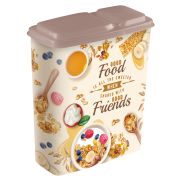 ЕМКОСТЬ ДЛЯ СЫПУЧИХ ПРОДУКТОВ С ДЕКОРОМ 2,3Л (Темно-бежевый)