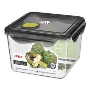КОНТЕЙНЕР ДЛЯ ПРОДУКТОВ ГЕРМЕТИЧНЫЙ С КЛАПАНОМ «BRILLIANT» КВАДРАТНЫЙ 1,7Л (Черный)