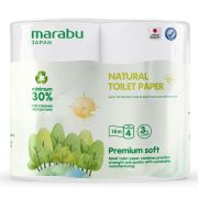 Бумага туалетная MARABU, 3-х слойная, 4 рул. по 18 м.