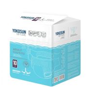 Подгузники для взрослых YokoSun, L (объём 100-150см), 10 шт. (МАРКИРОВКА ДЛЯ ЧЕСТНОГО ЗНАКА)