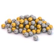 Нордпласт Шарики диам. 6 см (100 шт. в сетке) золотой и серебряный цвет